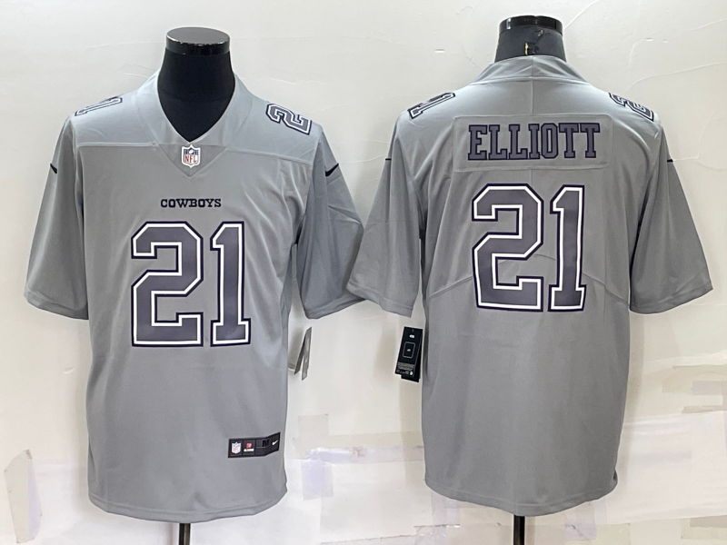 Men's Dallas Cowboys #21 Ezekiel Elliott Grey Atmosphere Fashion Stitched Jersey Men's Dallas Cowboys #21 Ezekiel Elliott Grey Atmosphere Fashion Stitched Jersey